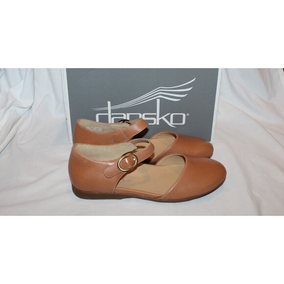 Dansko Shoes - Dansko Liv Burnished Nappa Leather Strap Mary Jane EU 40 US 9.5-10 NEW TAN